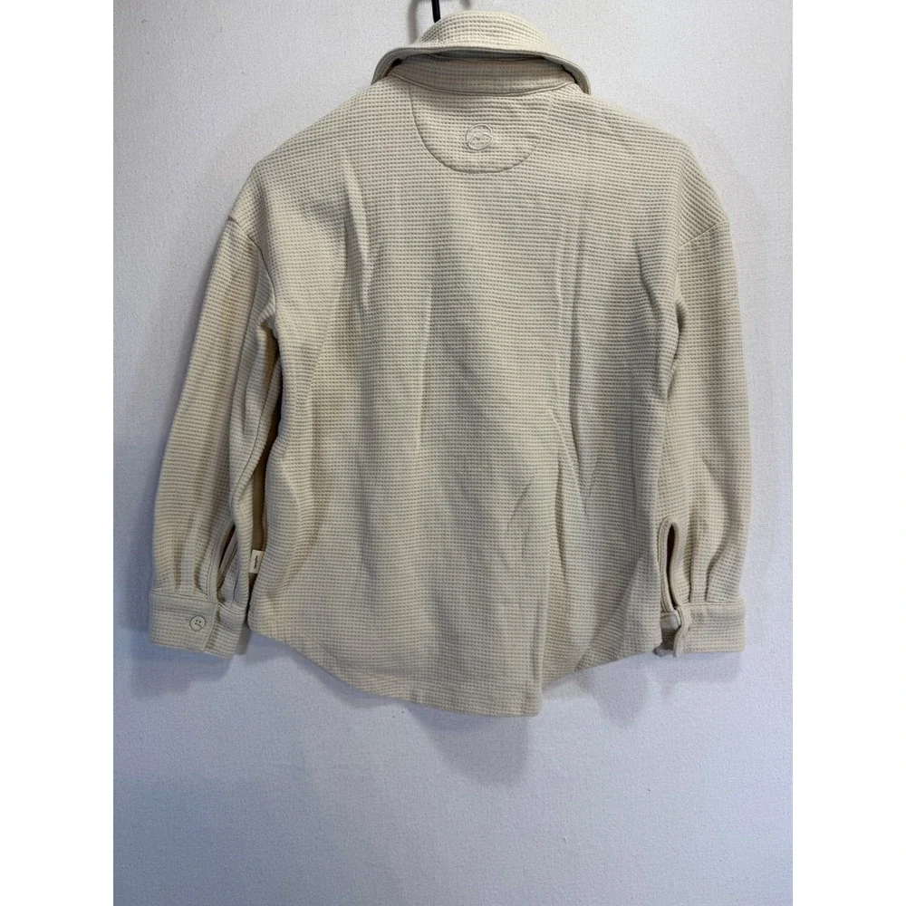 Magellan Outdoors Kids Cream Waffle Campfire Shirt Jacket Shacket Size M 8-10